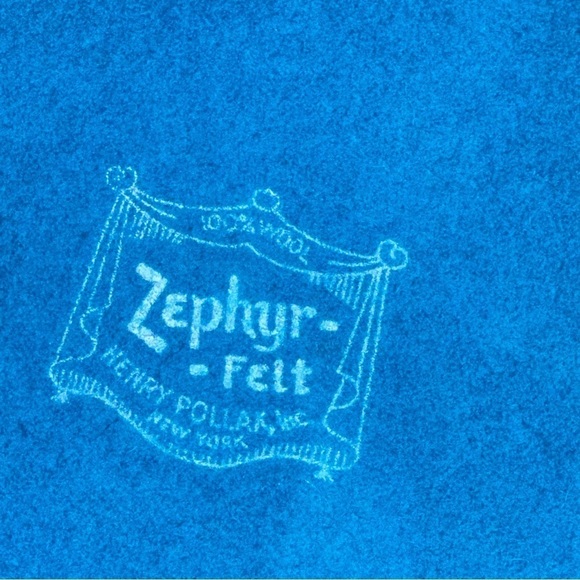 Zephyr Women's Blue Felt Hat Ribbon Tassels Henry Pollack New York Vintage UNION - Picture 8 of 9